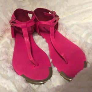 Hot pink thong sandals